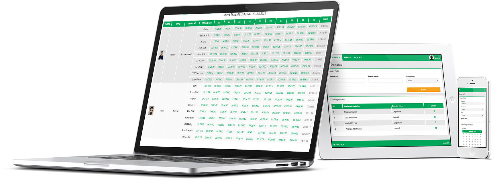 Time and attendance web aplication